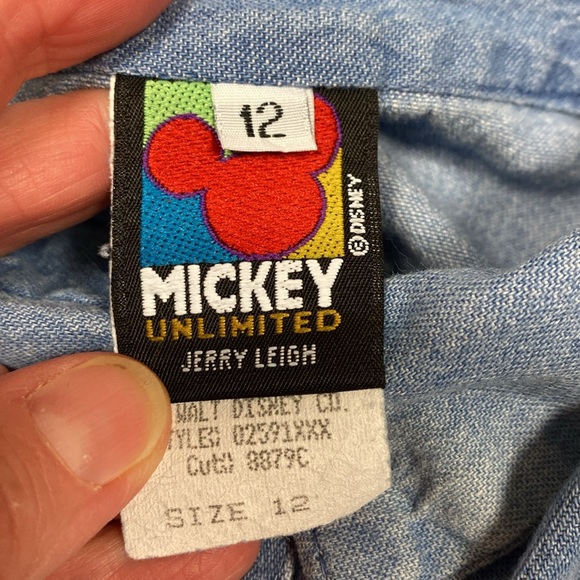 Vintage 90’s Mickey unlimited Jerry Leigh Dopey button down size 12 - Picture 6 of 8